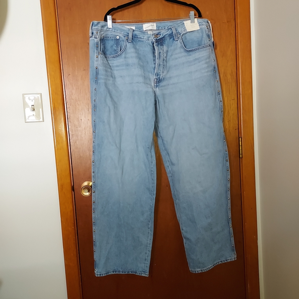 Women's Light Blue Universal Thread Studded Jeans